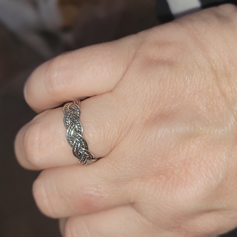 925 Sterling Silver Braided Ring
